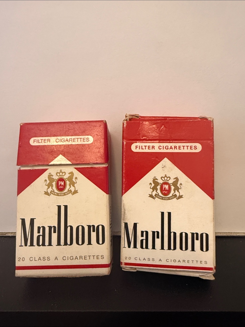 Marlboro Red and White matchbox empty - set of 2